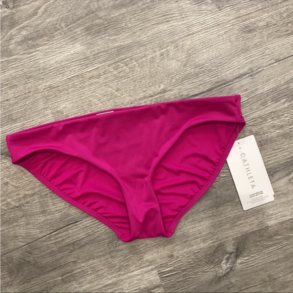 NWT Athleta Clean Medium Bikini Swim Bottom "Vibrant Fuschia" - Picture 3 of 10